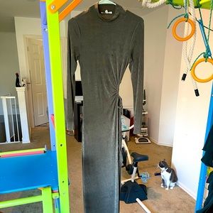 Olive cut out midi dress - 12th tribe